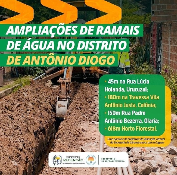 Antônio Diogo ganha 900 metros de novos ramais de água